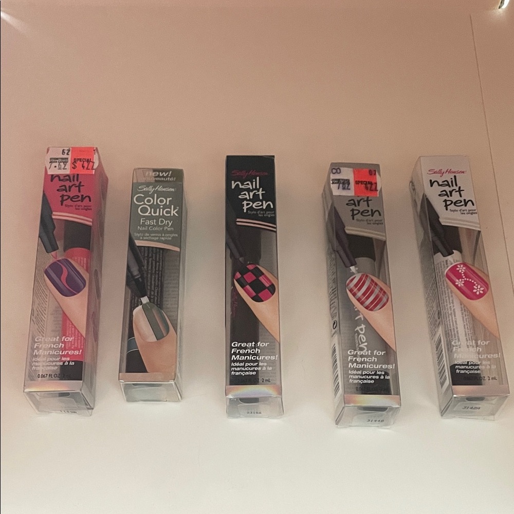 Sally Hansen - Nail Art Pen Set - 5 Assorted Colors